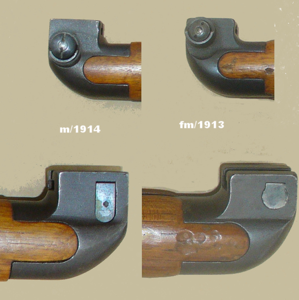 Pommel and locking stud of fm/1913 and m/1914